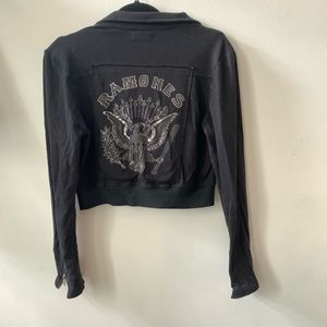 Ramones Cropped Moto Jacket